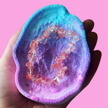 Load image into Gallery viewer, Crystal Shaped Bath Bomb With Healing Crystal Bracelet Included