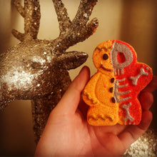 Load image into Gallery viewer, Skeleton Gingerbread Man Bath Bomb