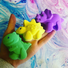 Load image into Gallery viewer, Set of 3 mini dinosaur bath bombs