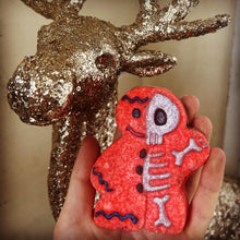 Load image into Gallery viewer, Skeleton Gingerbread Man Bath Bomb