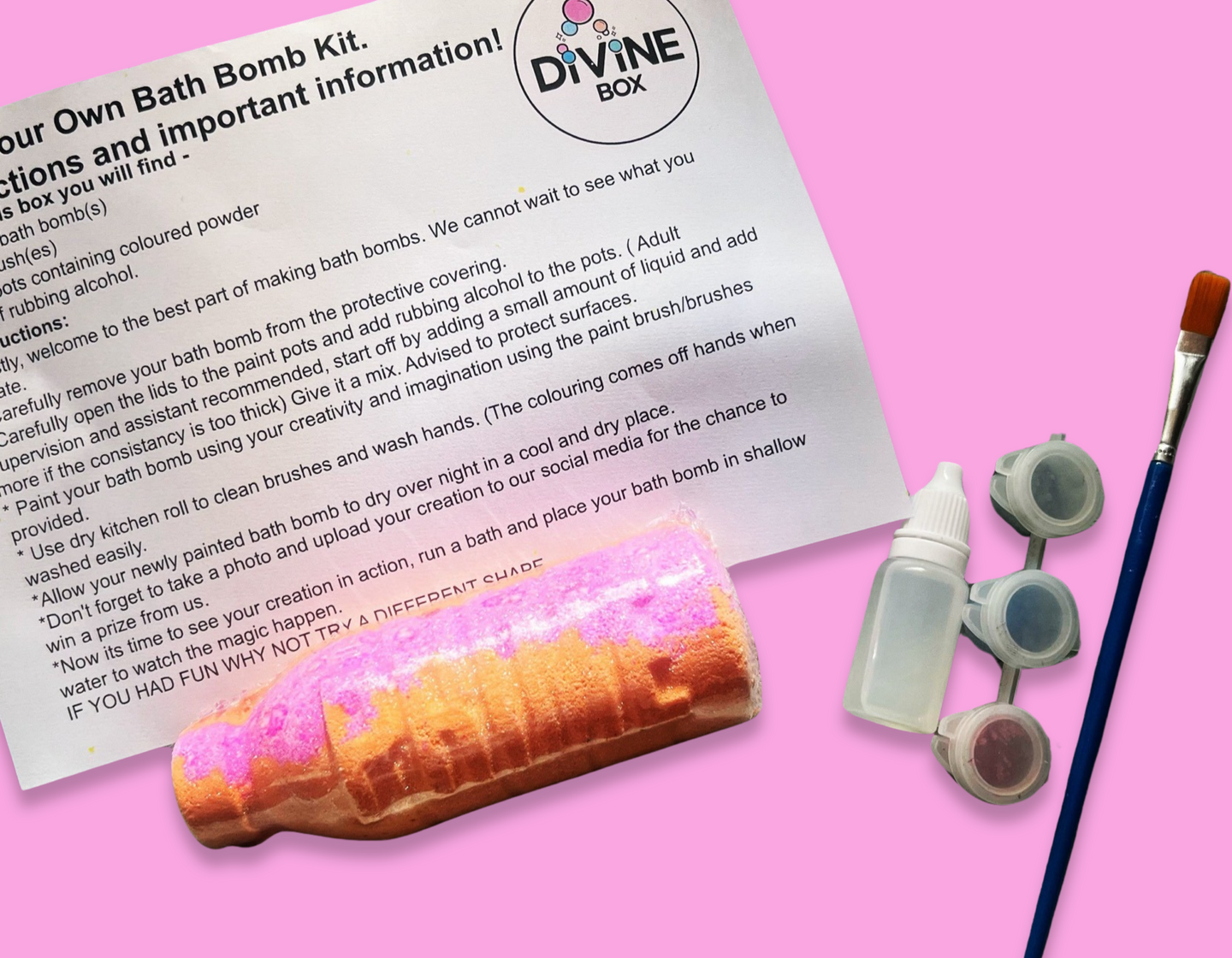 Paint your own prime bath bomb set of 1