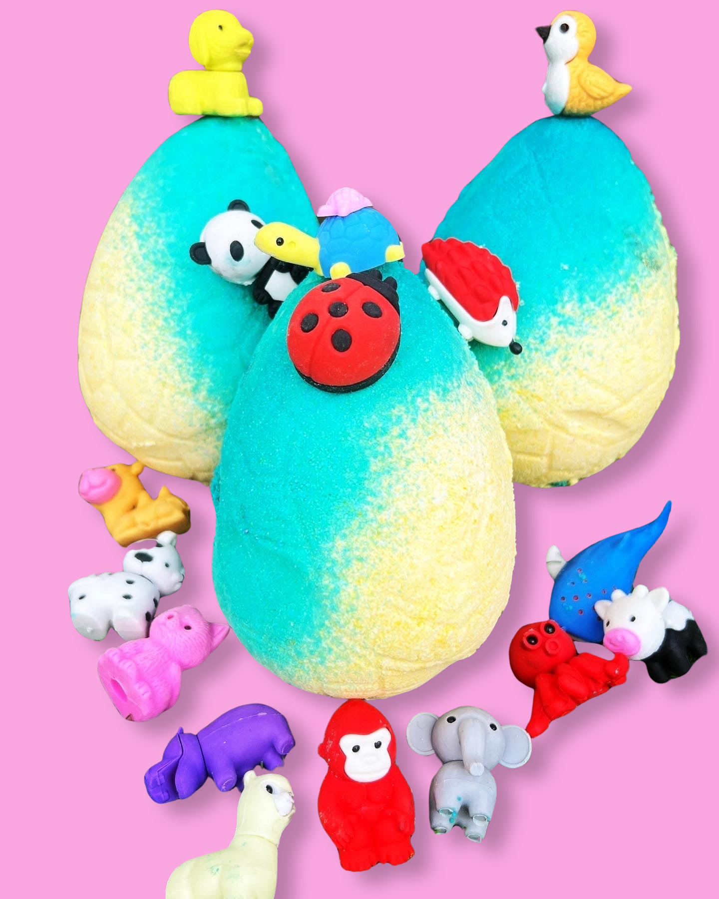 Hidden Animal Toy Egg Bath Bomb
